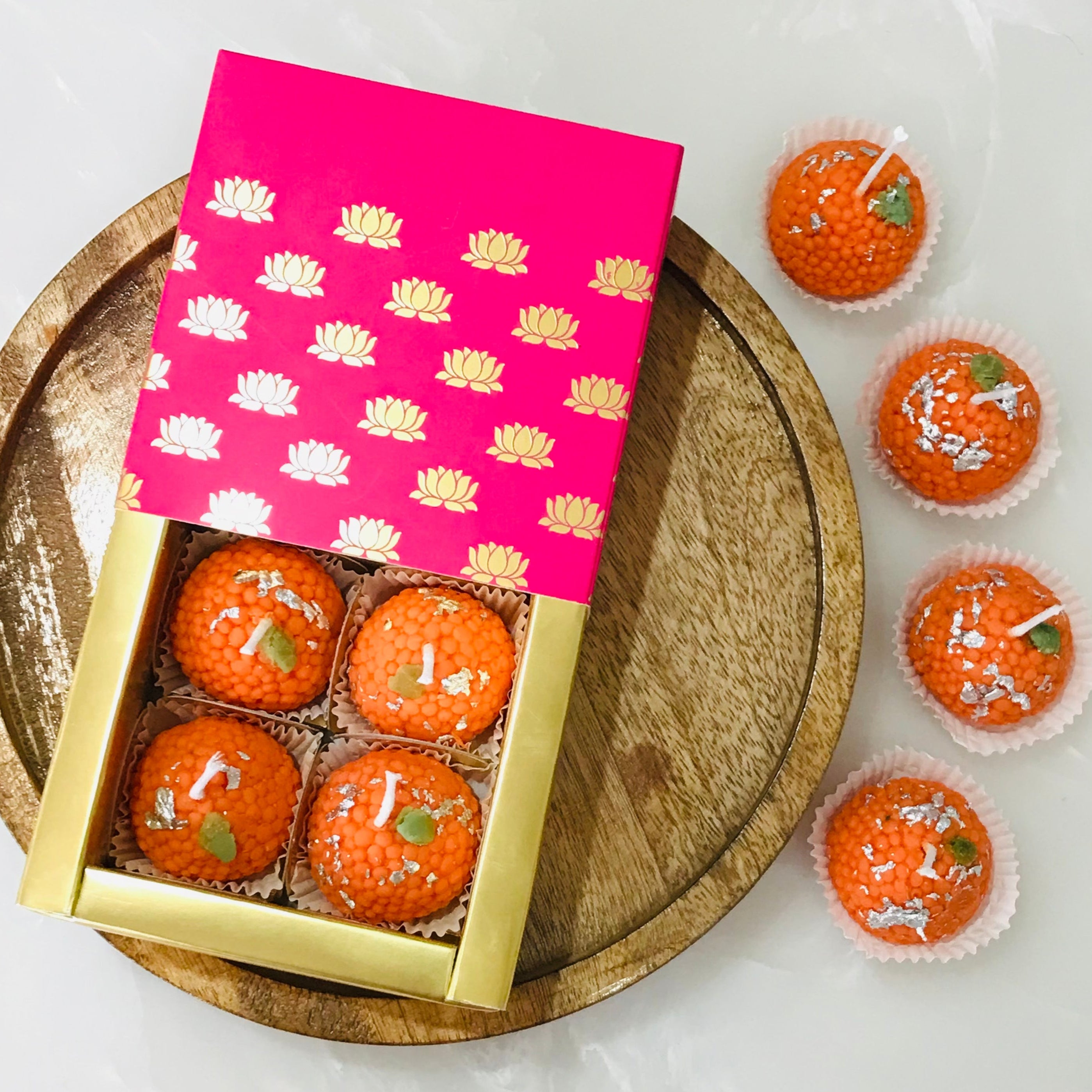 Motichoor laddu candle