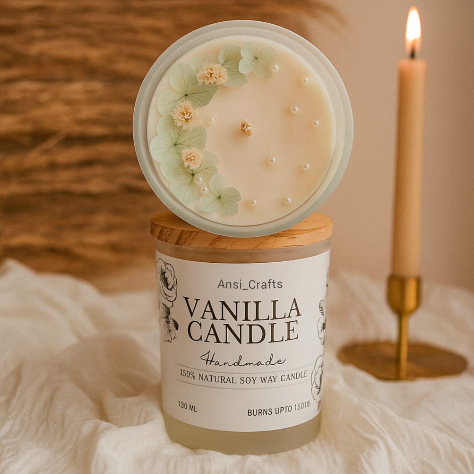 Vanilla Floral Soy Candle