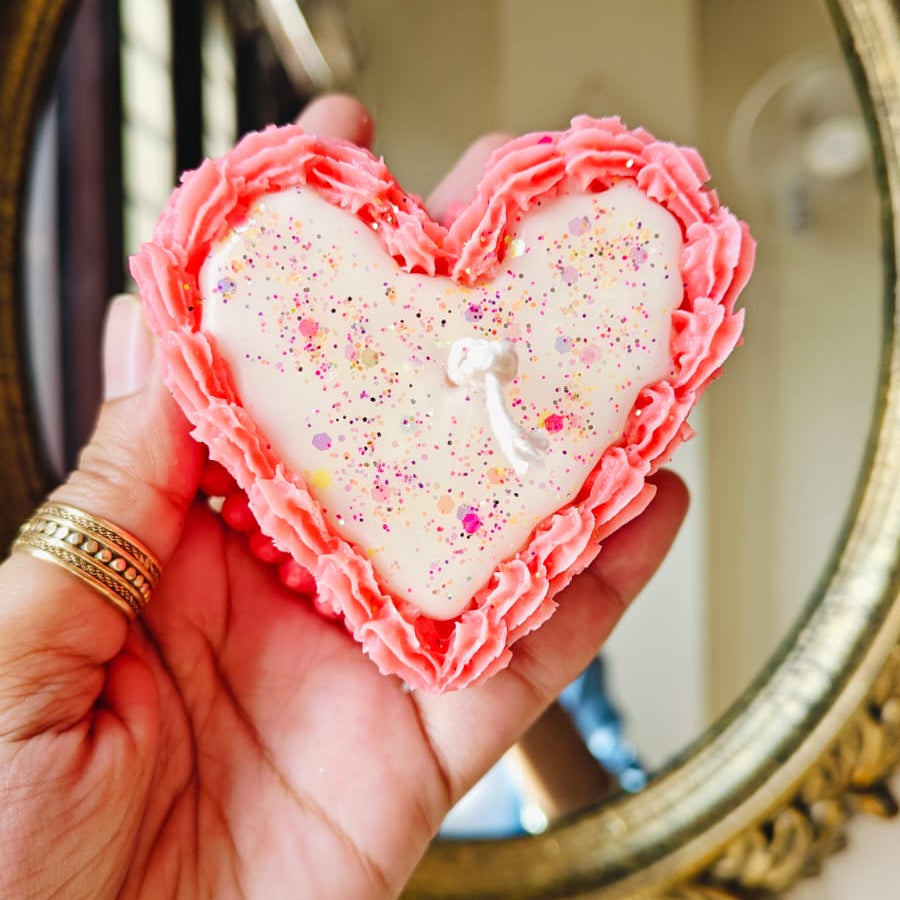 Heart Cake Candle
