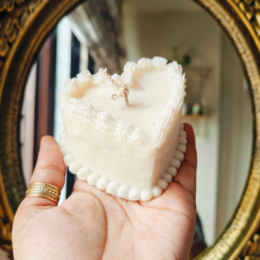 Heart Cake Candle