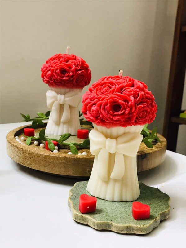 Bouqet candle with knot